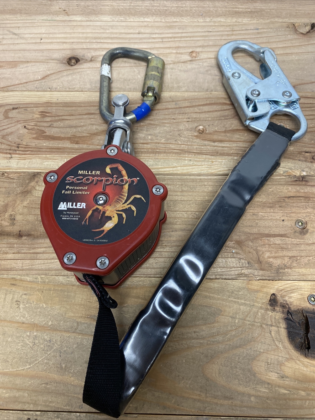 Miller Scorpion PFL-4/9FT Personal Fall Limiter Carabiner and Swivel Shackle