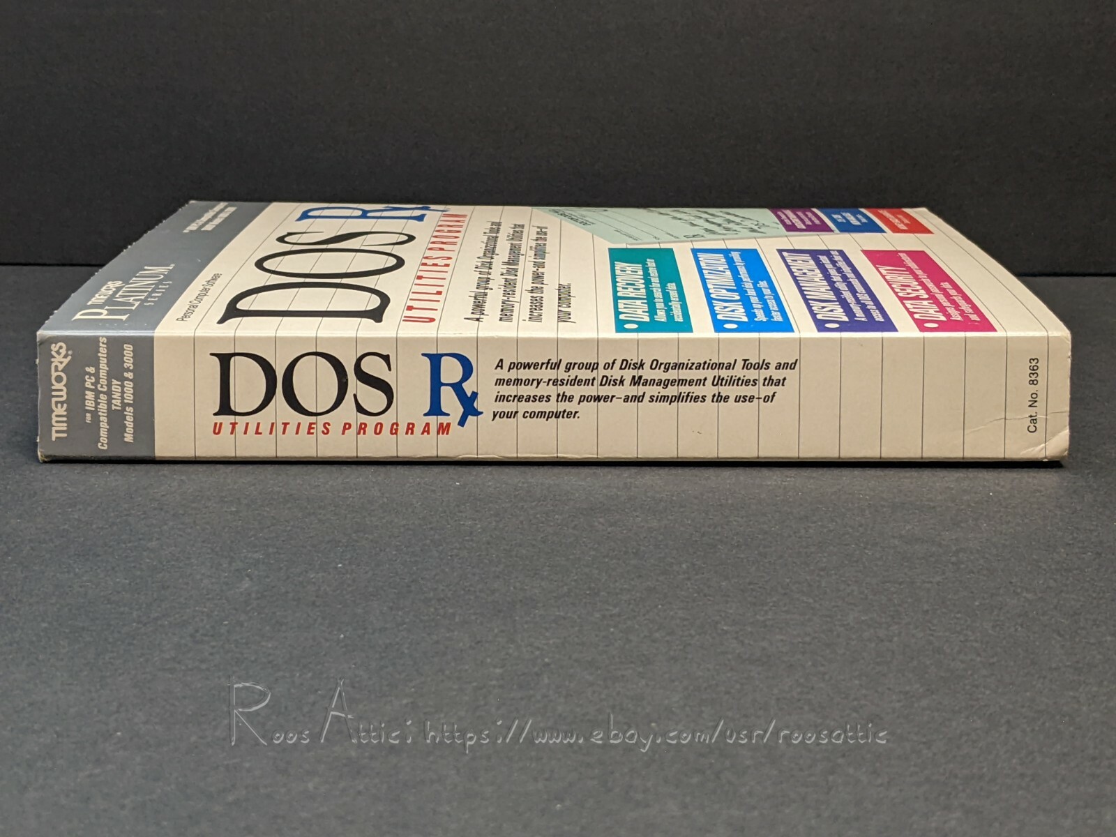 Timeworks Dos Rx Utilities Program for IBM: User Guides Only / NO SOFTWARE