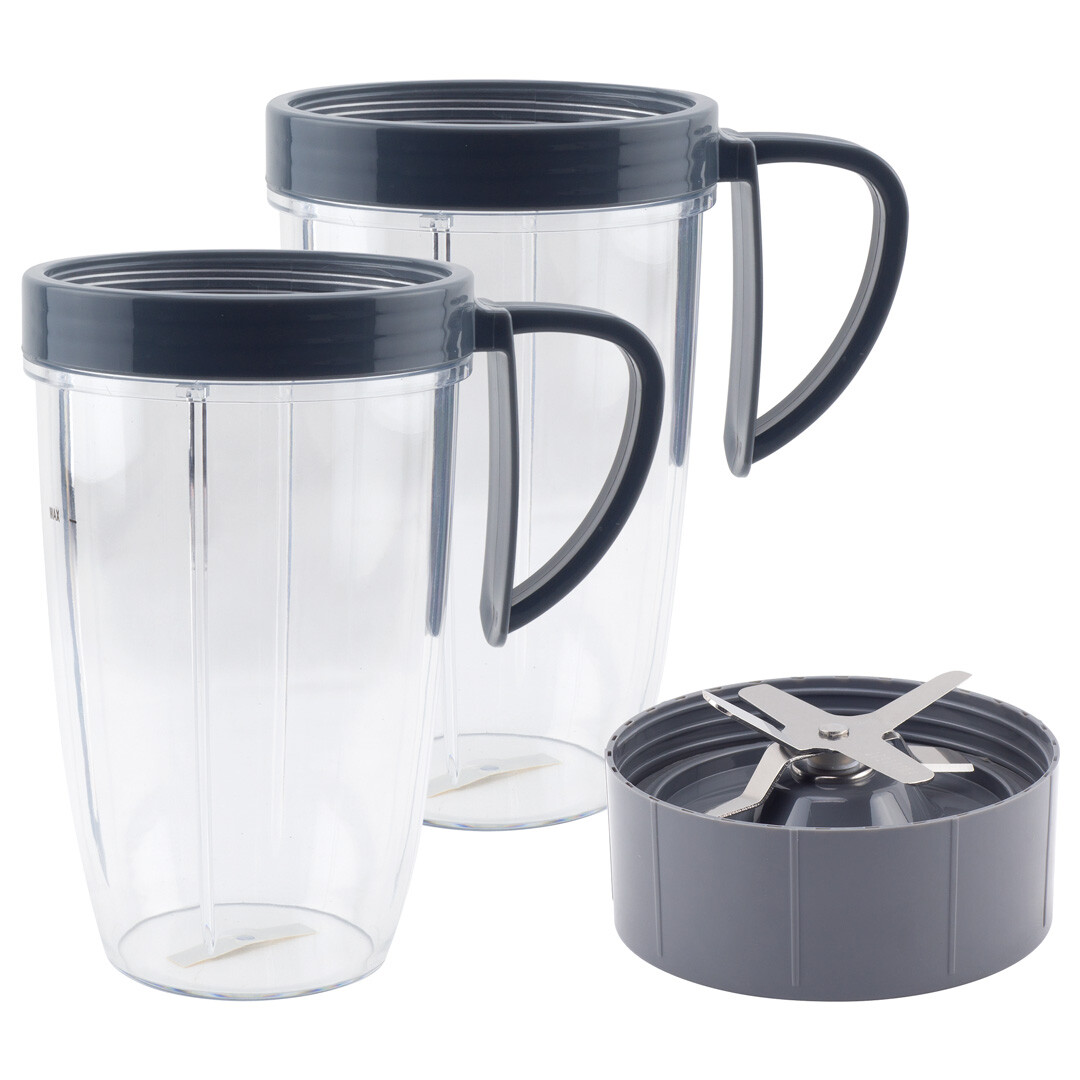 2 Pack 24 oz Tall Cup and Extractor Blade for NutriBullet NB-101B NB-101S NB-201
