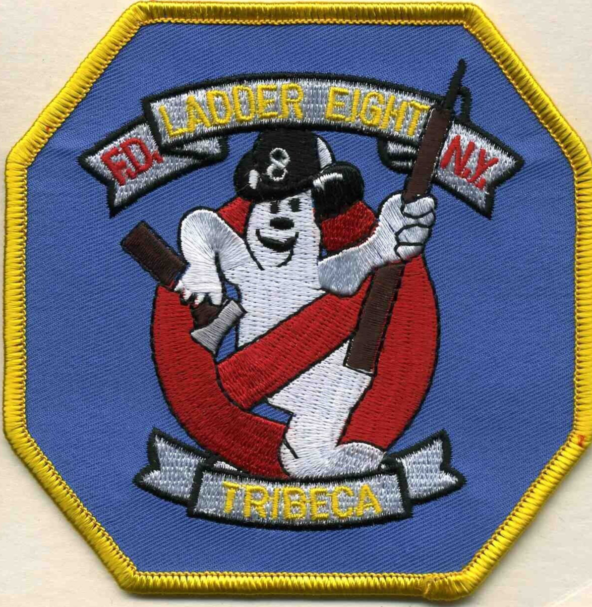 New York City Ladder - 8 "Ghost - Tribeca" (4" x 4" size) fire patch