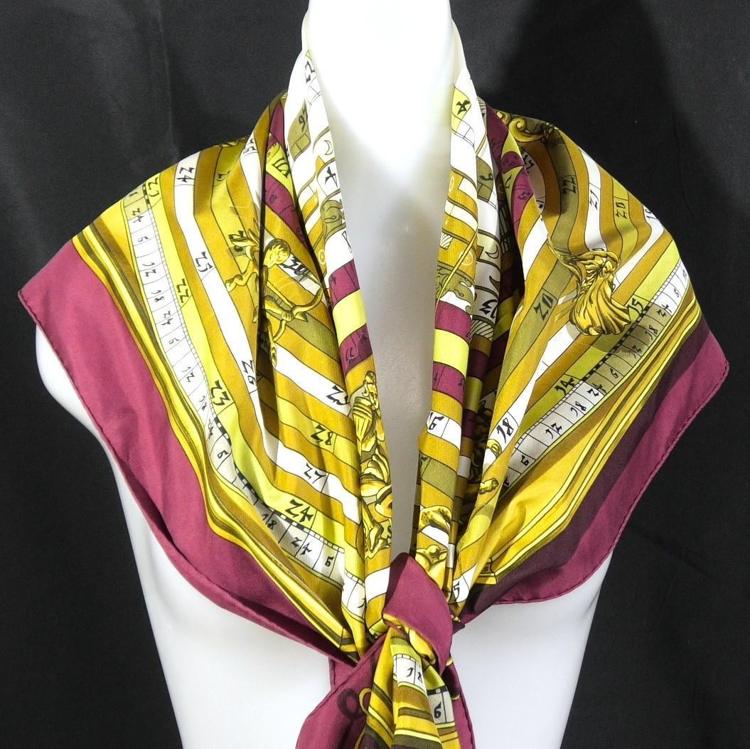 Hermes Large Scarf 90 Silk 100 D427