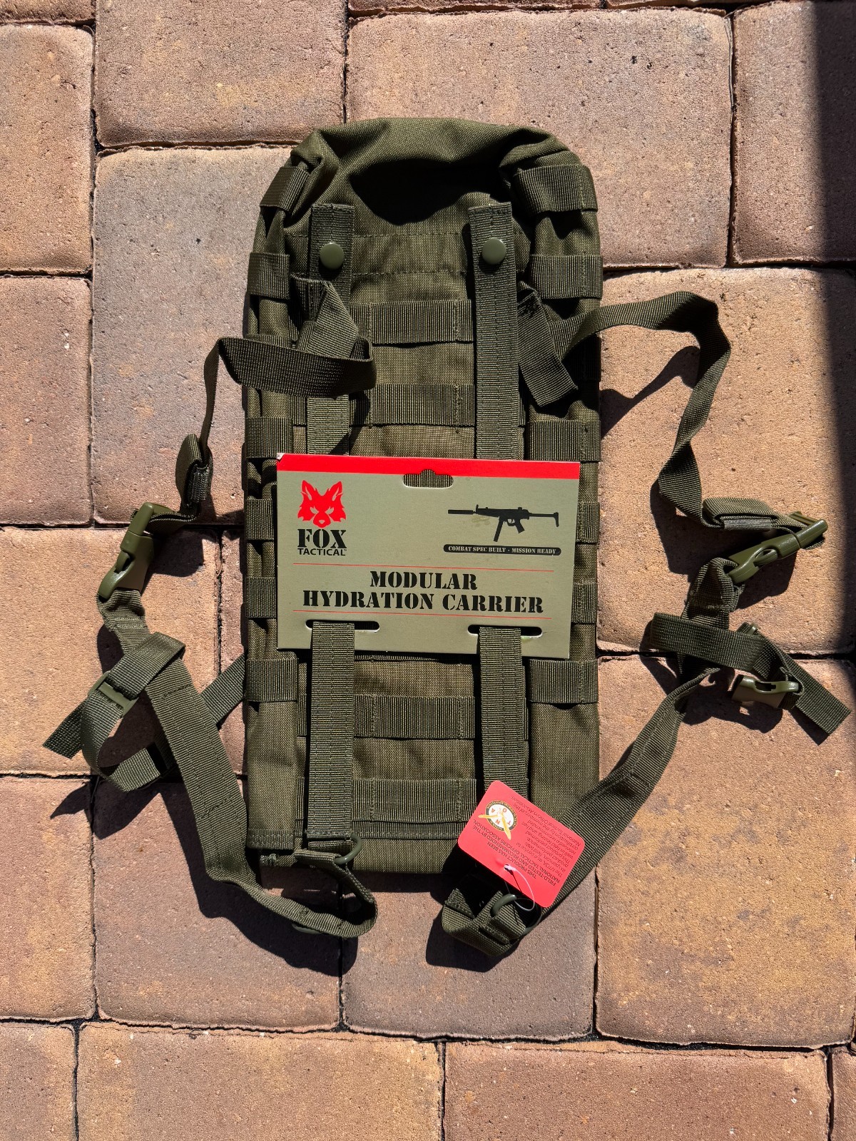 NEW with Tags Fox Tactical Modular Hydration Carrier MOLLE Olive Drab 2–3L NTOA