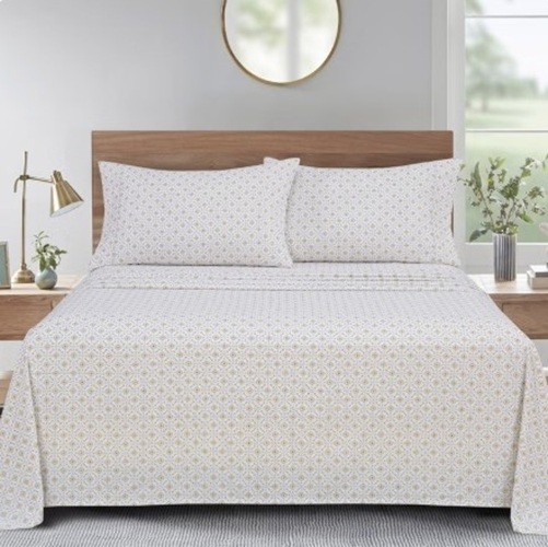 NEW South Point Home Fashions Microfiber 4-Piece Sheet Set Beige 120 GSM Luxury