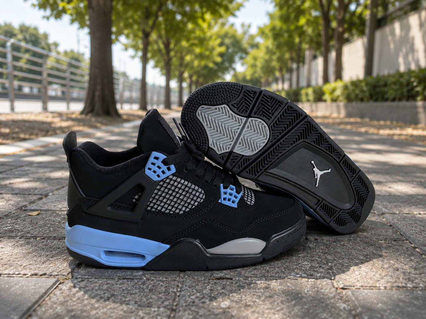 Jordan 4 Retro 'Black UNC' Thunder Men's Size US 7-12