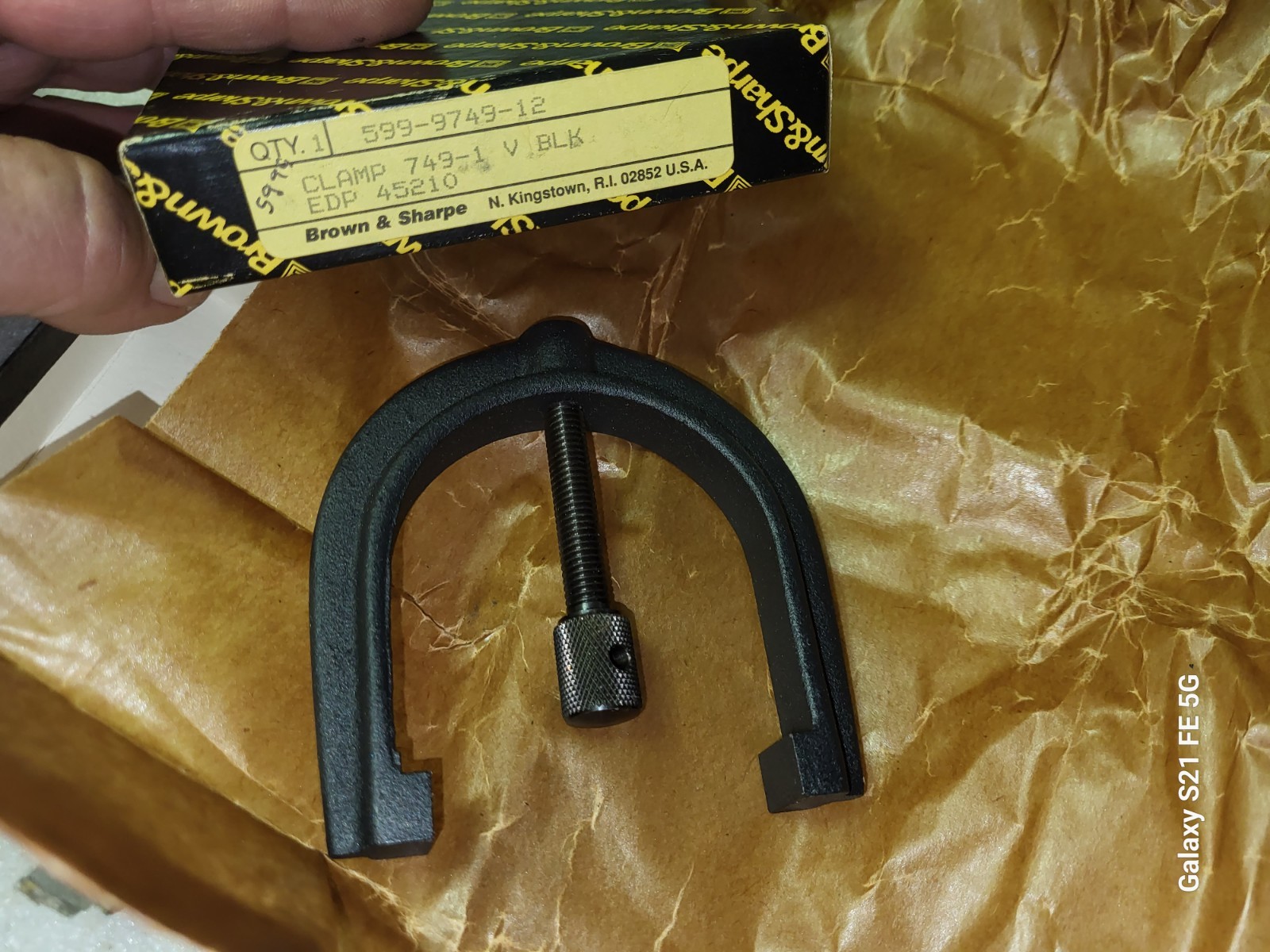 Brown & Sharpe Machinists Clamp for 749-1 V Block 599-9749-12