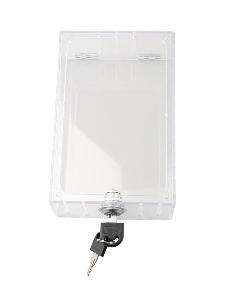 Transparent Lock Box for Thermostat with Key Clear PS Protective Cover