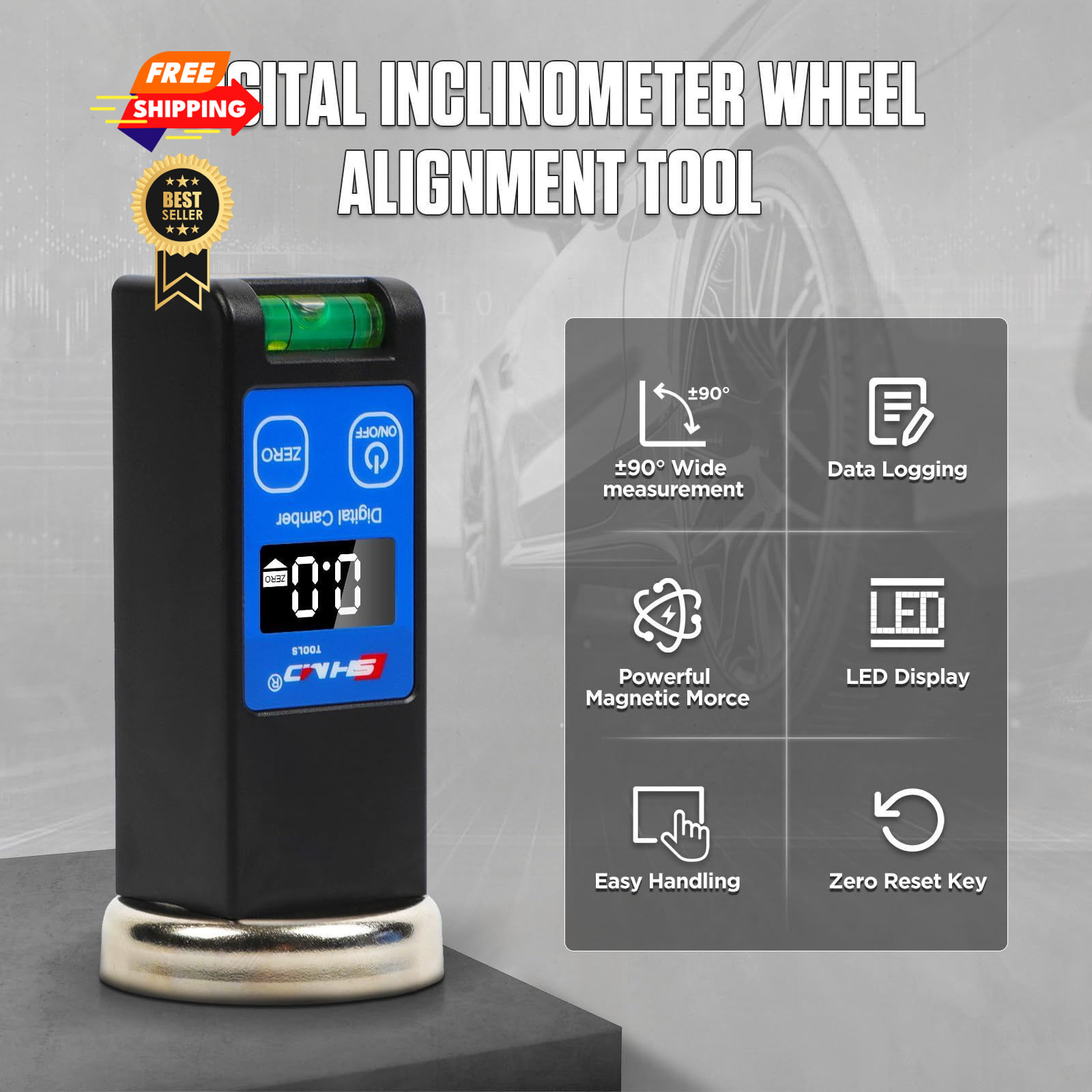 Universal Camber Gauge Digital Wheel Alignment Tool