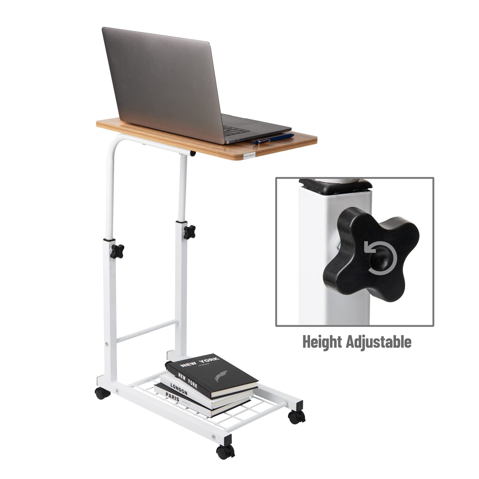 Mind Reader Standing Desk, Laptop Stand, Height Adjustable, Computer Table, W...