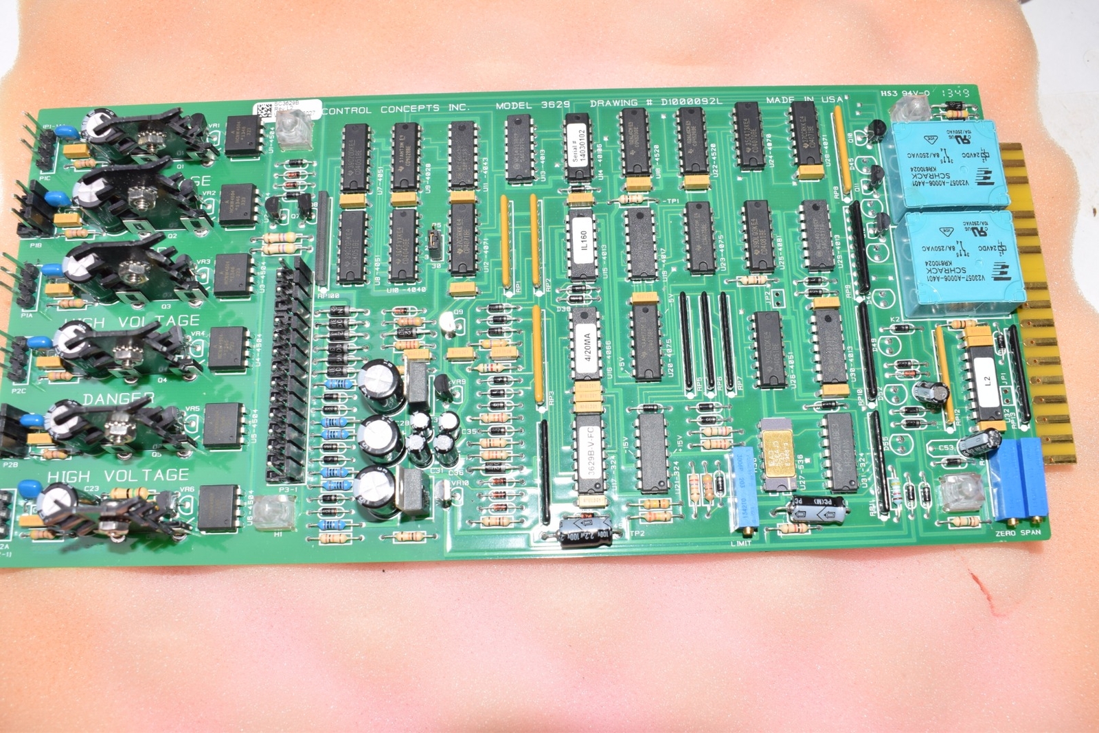 NEW Control Concepts Model 3629, Circuit Board, CPU Board