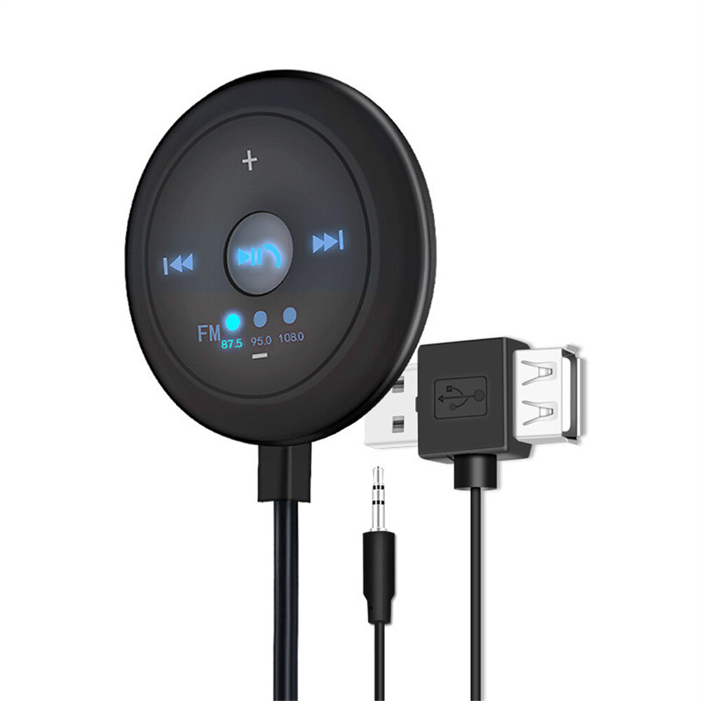 Wireless Bluetooth Receiver FM Transmitter Adapter USB AUX Plug For Car Audio