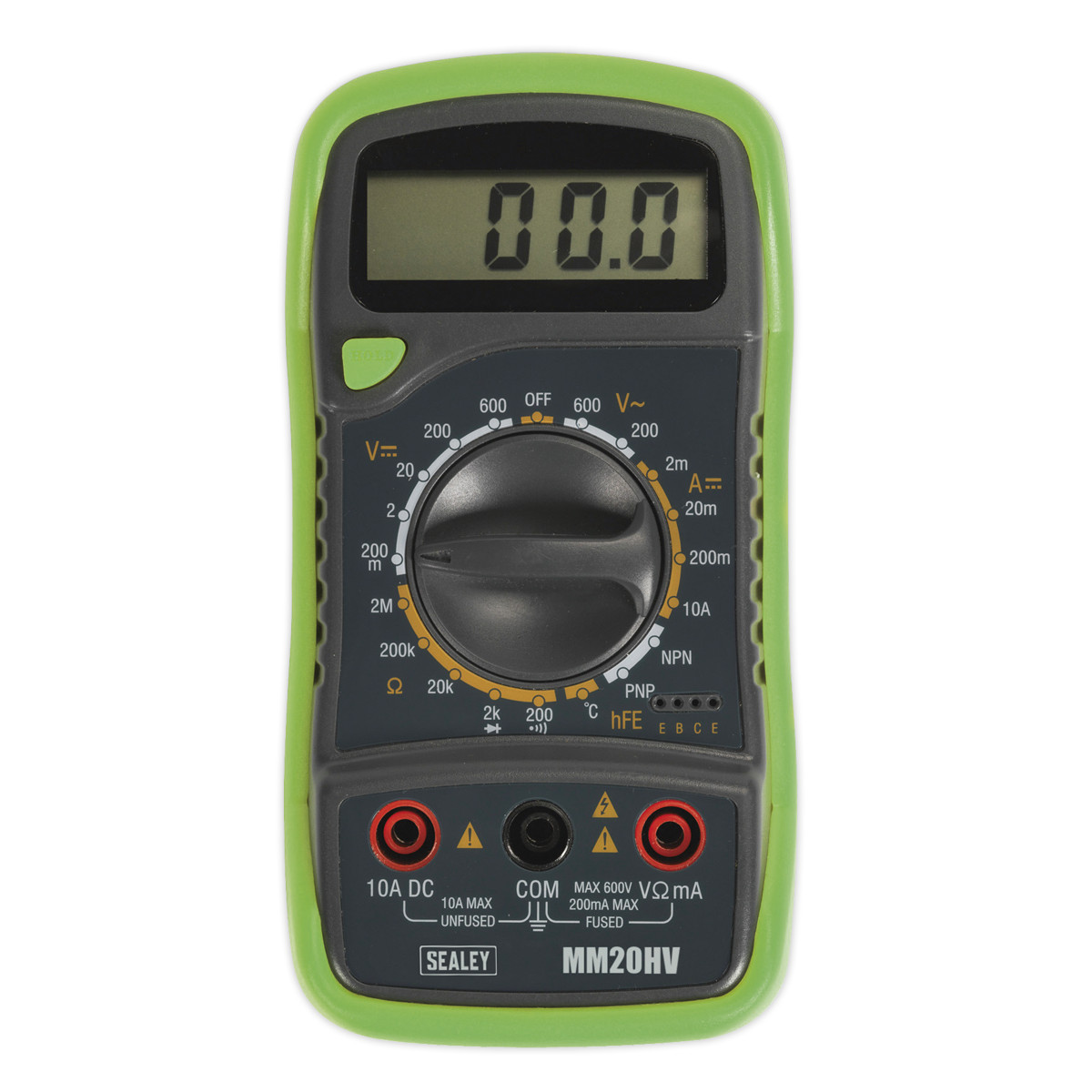 Digital Multimeter 8-Function with Thermocouple Hi-Vis - Sealey MM20HV New