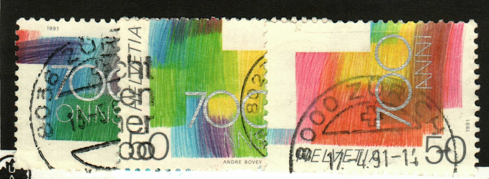 Switzerland #885-7 used
