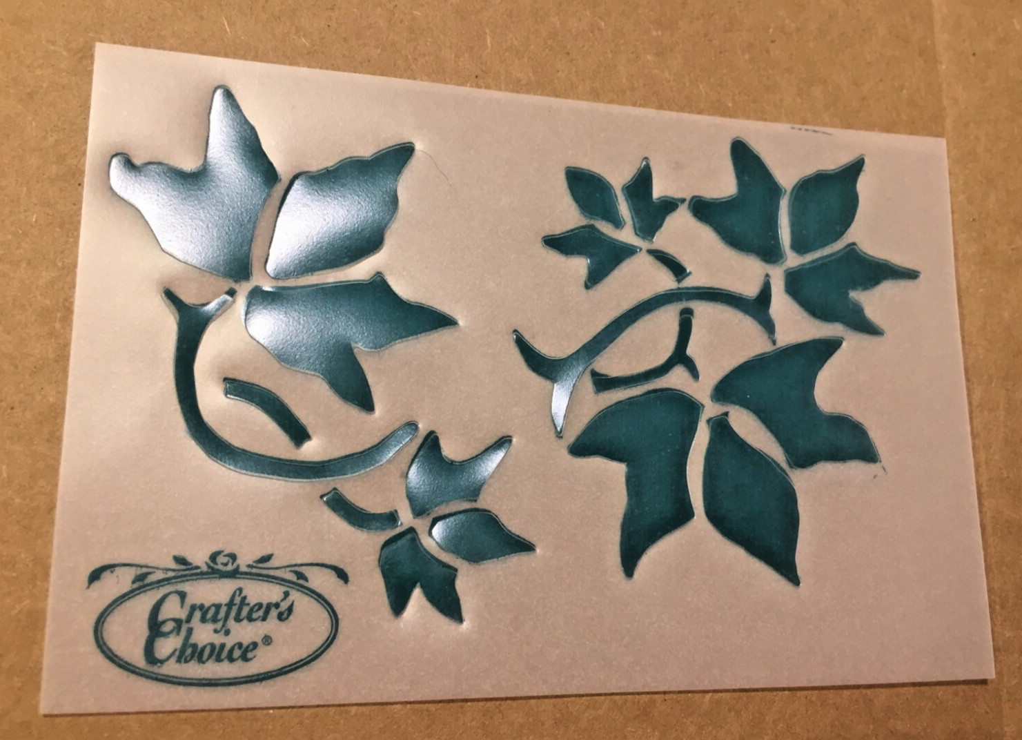 Crafter's Choice Plastic Applique Pattern Quilting Stencil Ivy Leaves