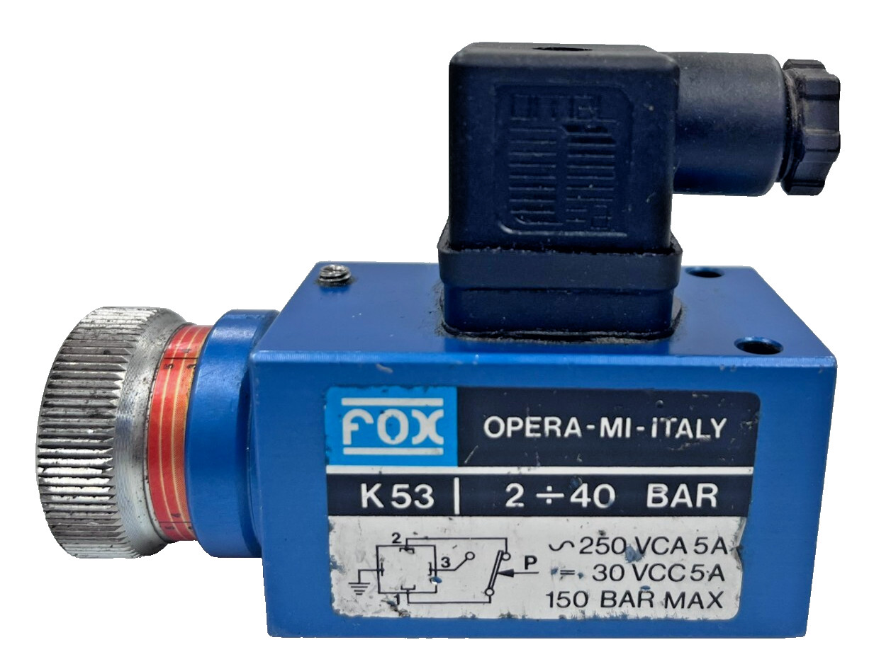 FOX Type 53  Adjustable  Pressure Switch 2 to 40 bar G1/4