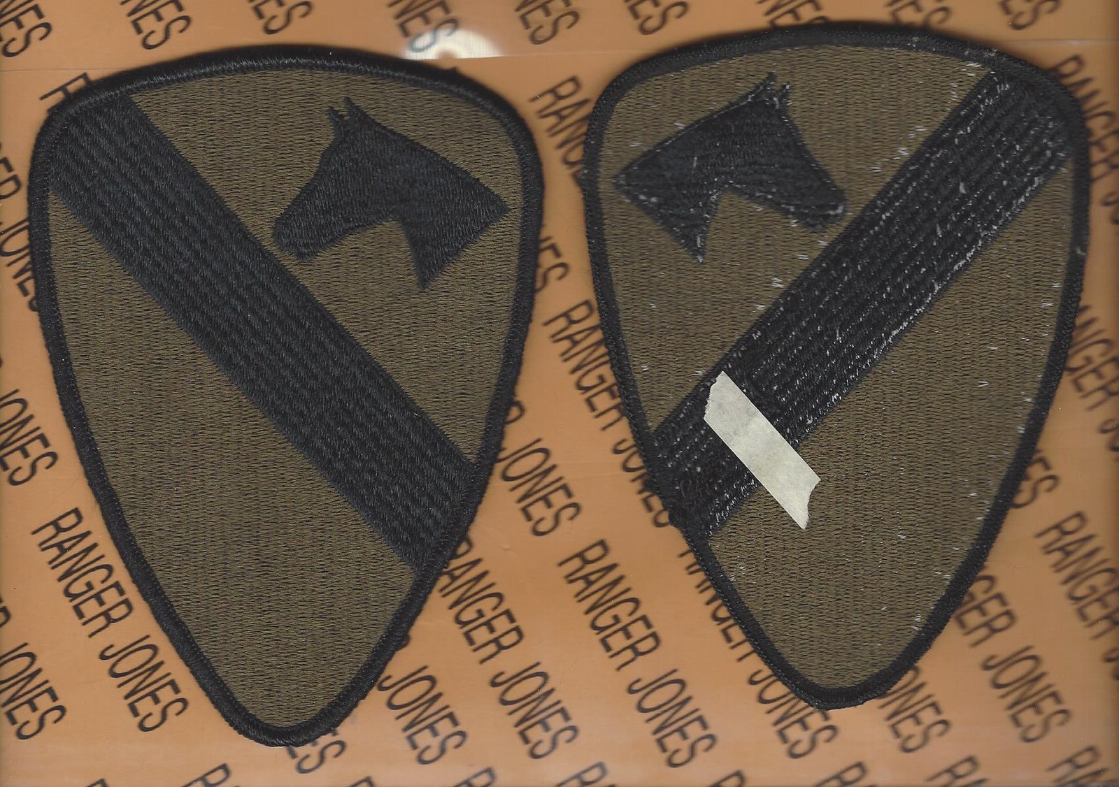 US Army 1st Cavalry Division uniform OD Green & Black BDU ~5" patch m/e