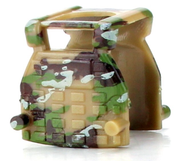 Camo OCP Tactical Army Vest compatible with toy brick minifigure