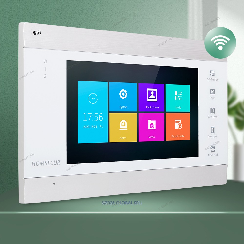 WIFI BM705WF White Indoor Monitor For HOMSECUR HDK  Video Doorphone Intercom