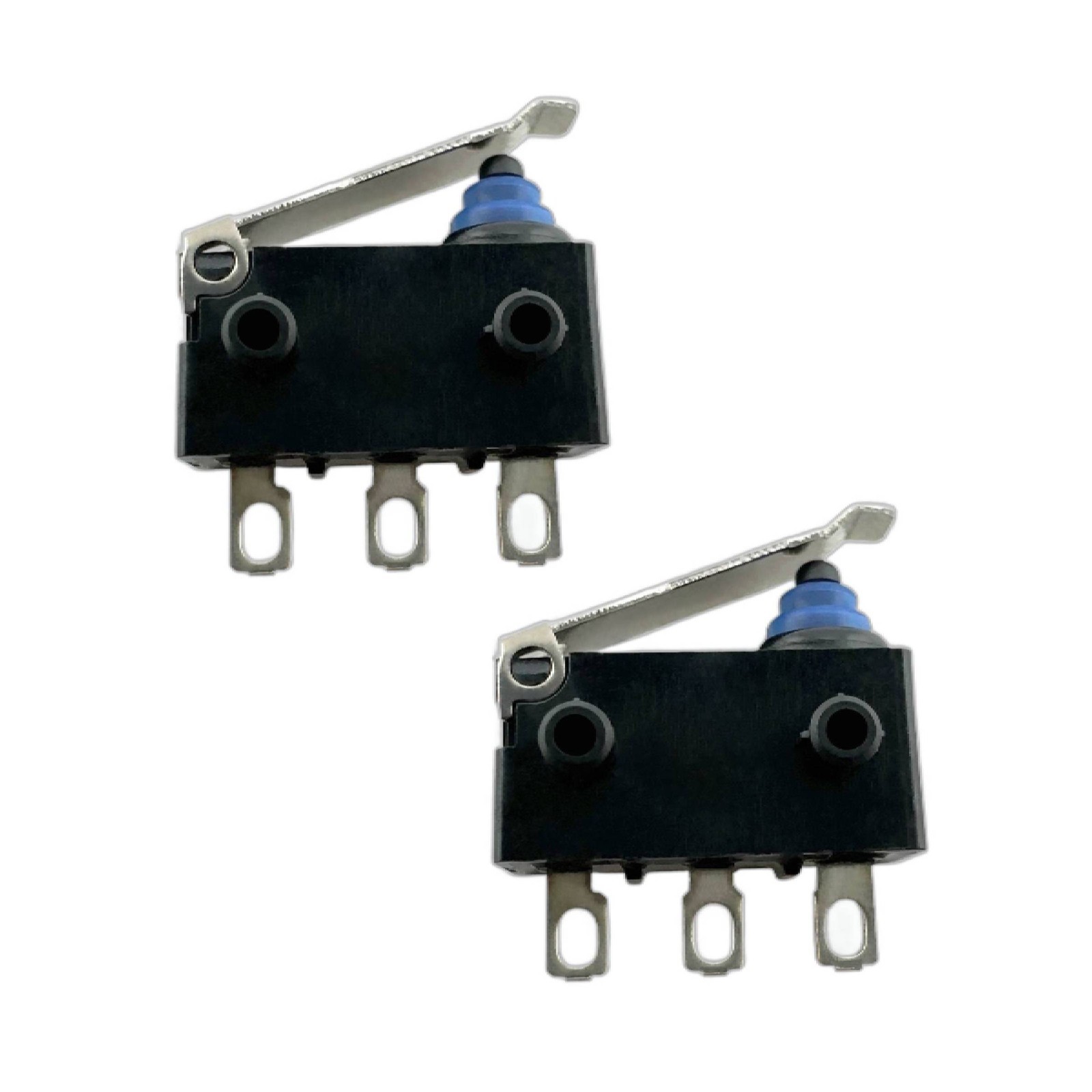 2x Omron D2HW Short Curved Lever Micro Switch 3-Pins Snap Action SPDT 0.1A/125V