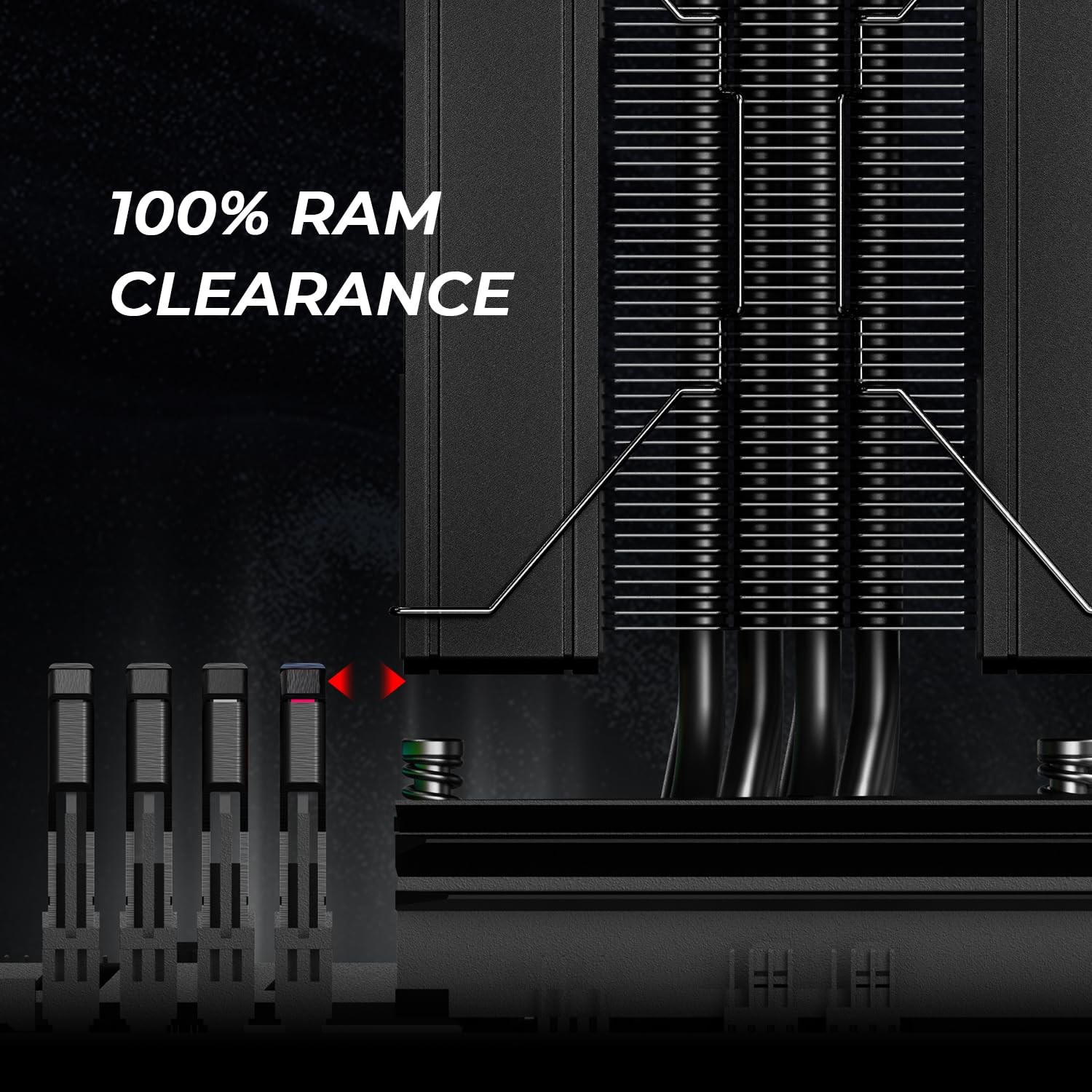 ID-COOLING FROZN A410 DK CPU Cooler, All-Black Layout Single