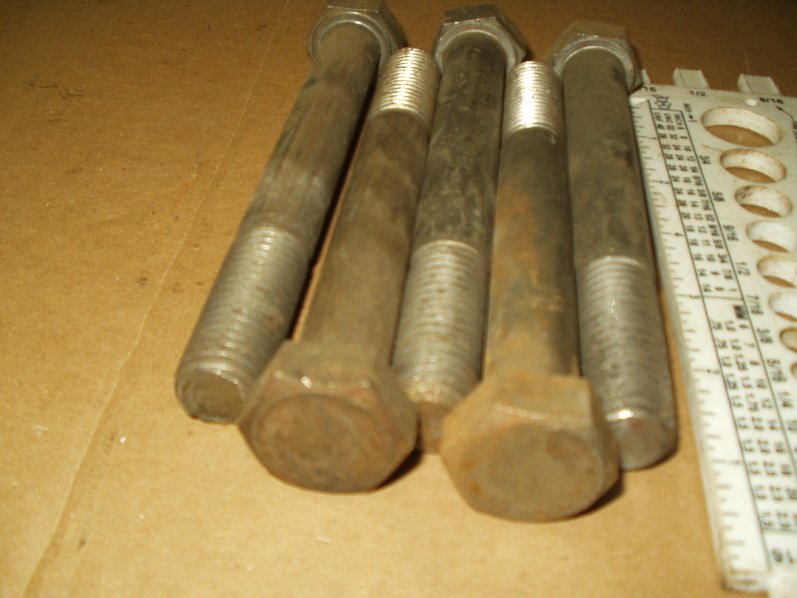 (5) 3/4-10 x 6" Hex Head Cap Screws Grade 2 Plated