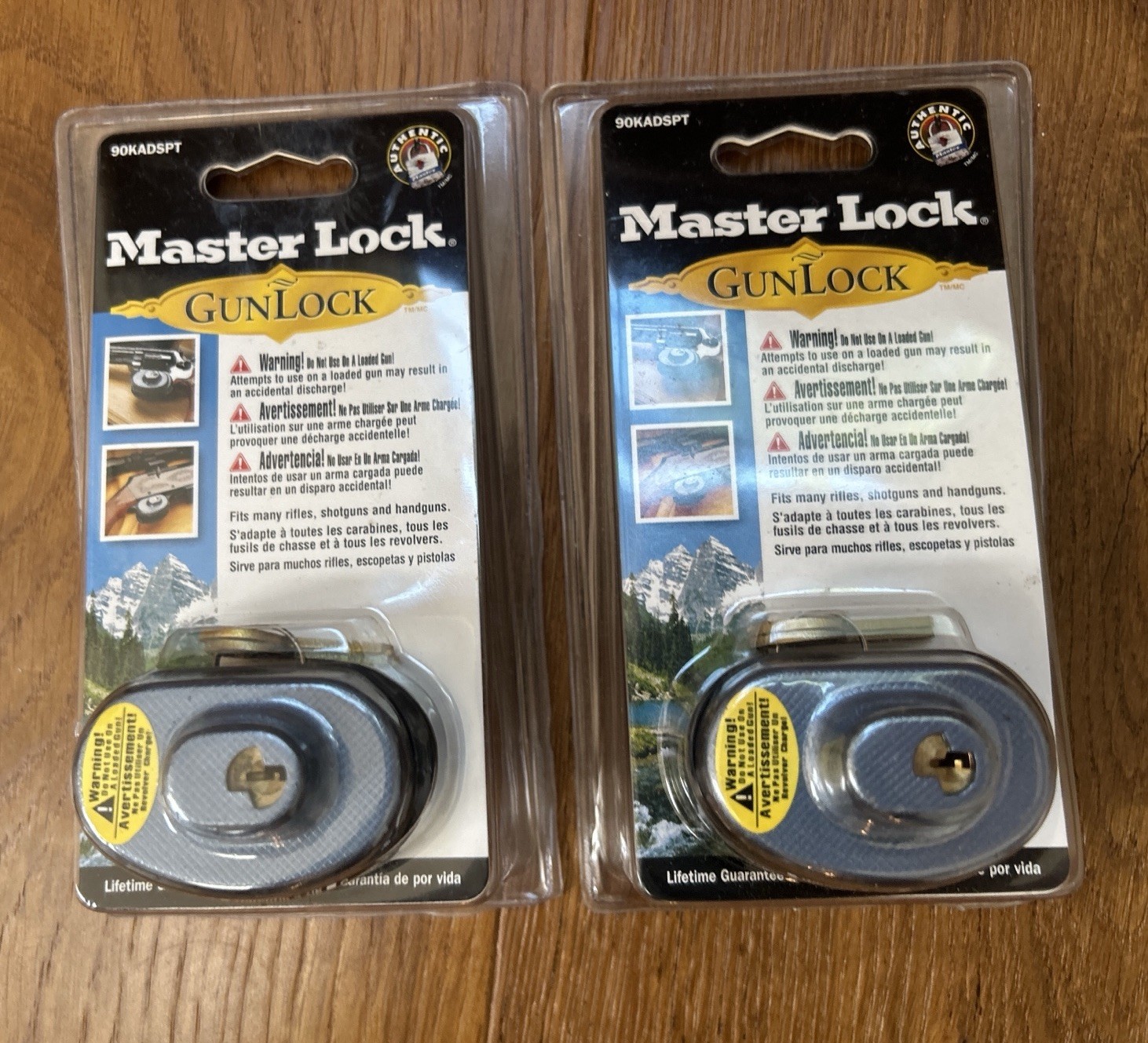 Set Of 2 Master Lock Gunlock 90KADSPT Keyed Gun Trigger Lock New