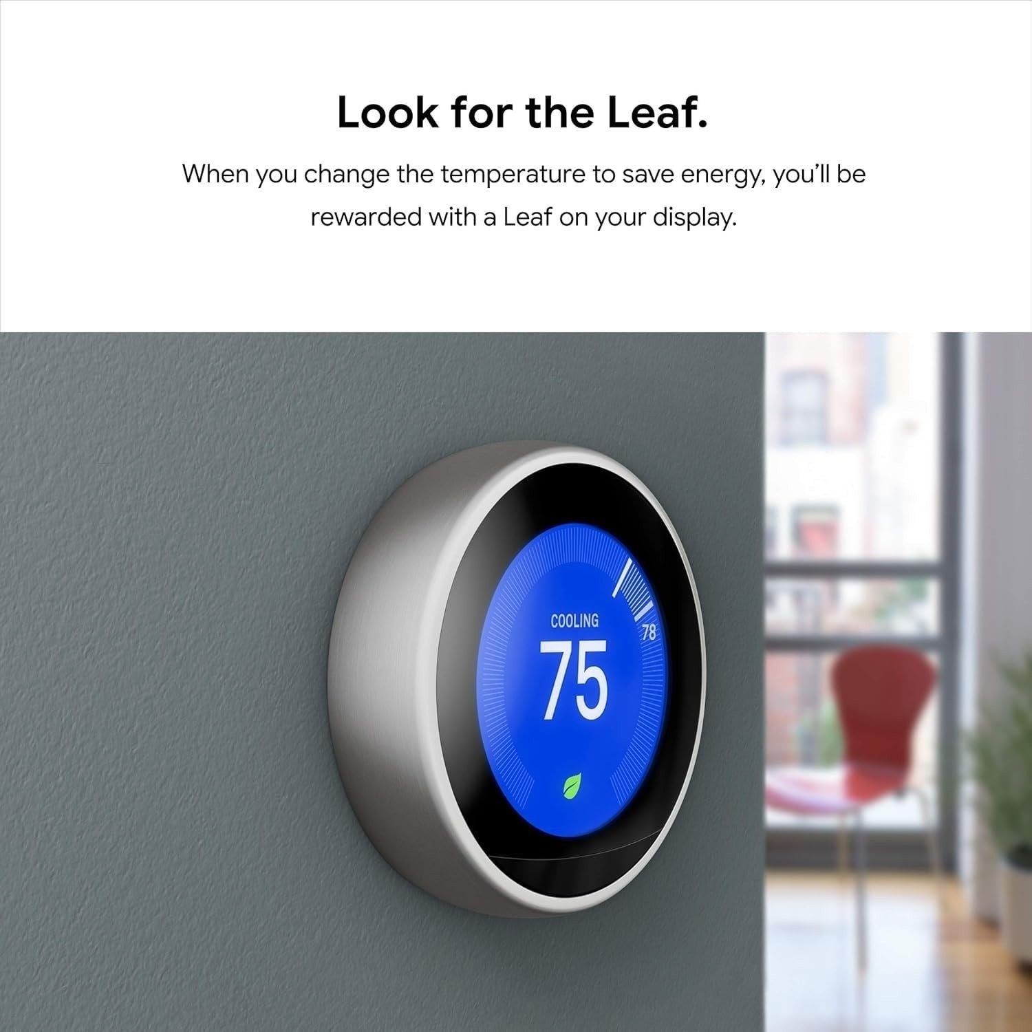 Google Nest Learning Thermostat 3rd Gen Used Good Condition (Mirror Black)