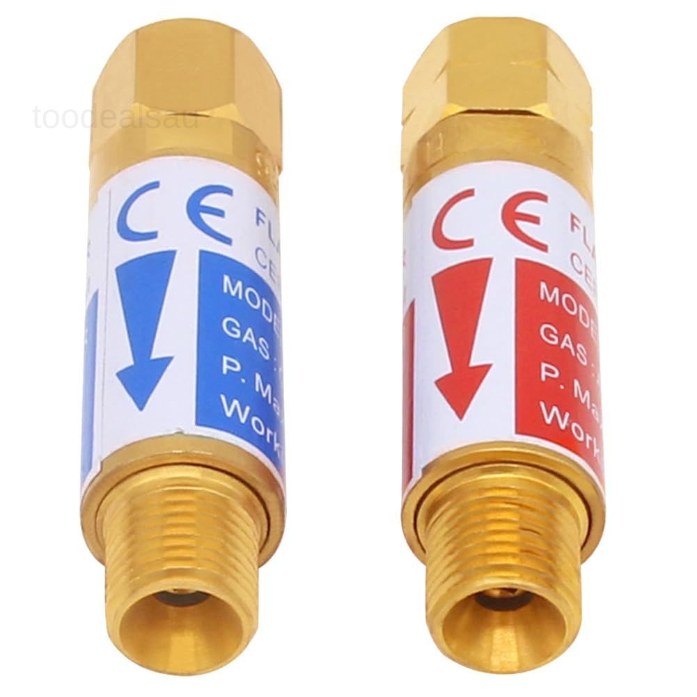 Oxygen & Acetylene/Propane Flashback Arrestors Set Regulator End 9/16-18 Threads