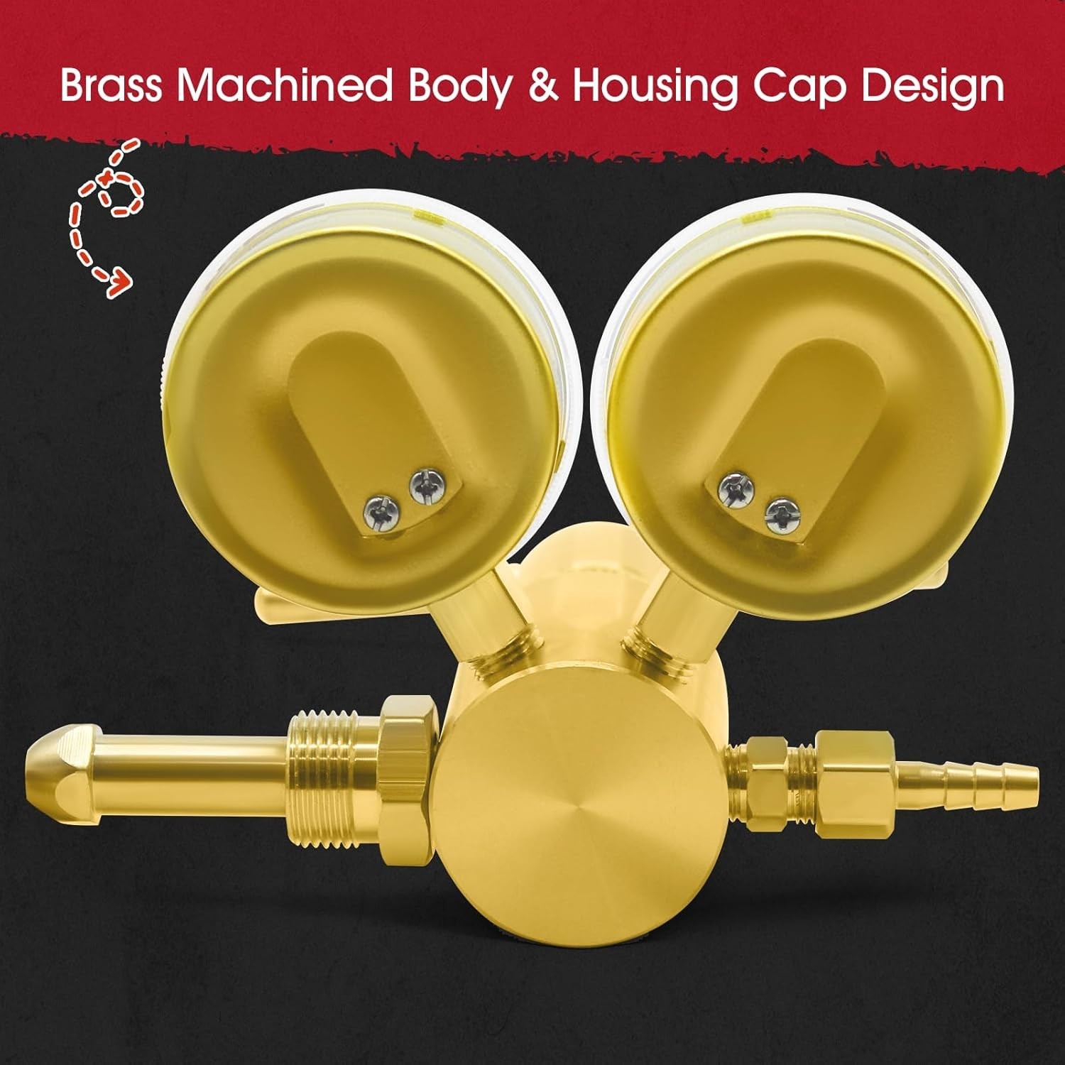 High Pressure Nitrogen Regulator, High Pressure Piston Regulator for Inert Ga...