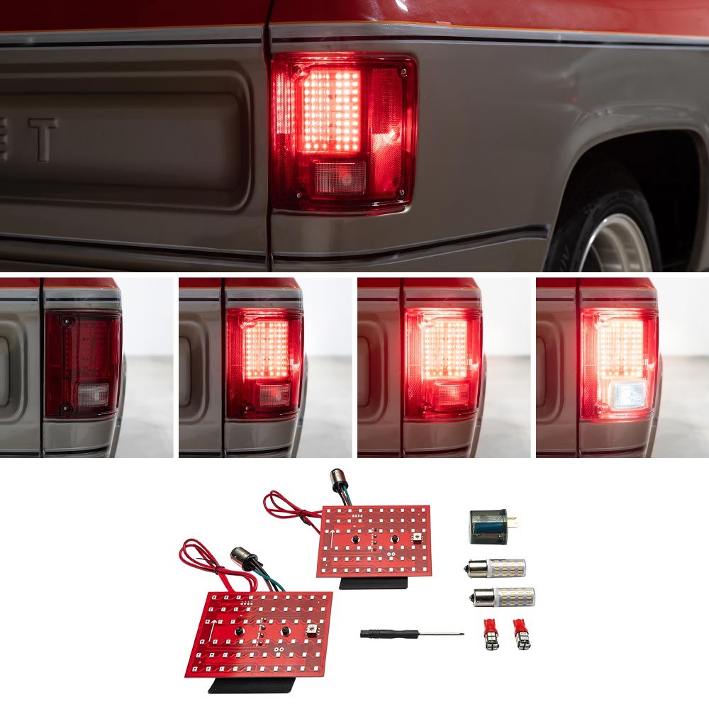 LEDGlow RestoLights Tail Lights & Reverse Kit for 73-87 Chevy C10 Square Body