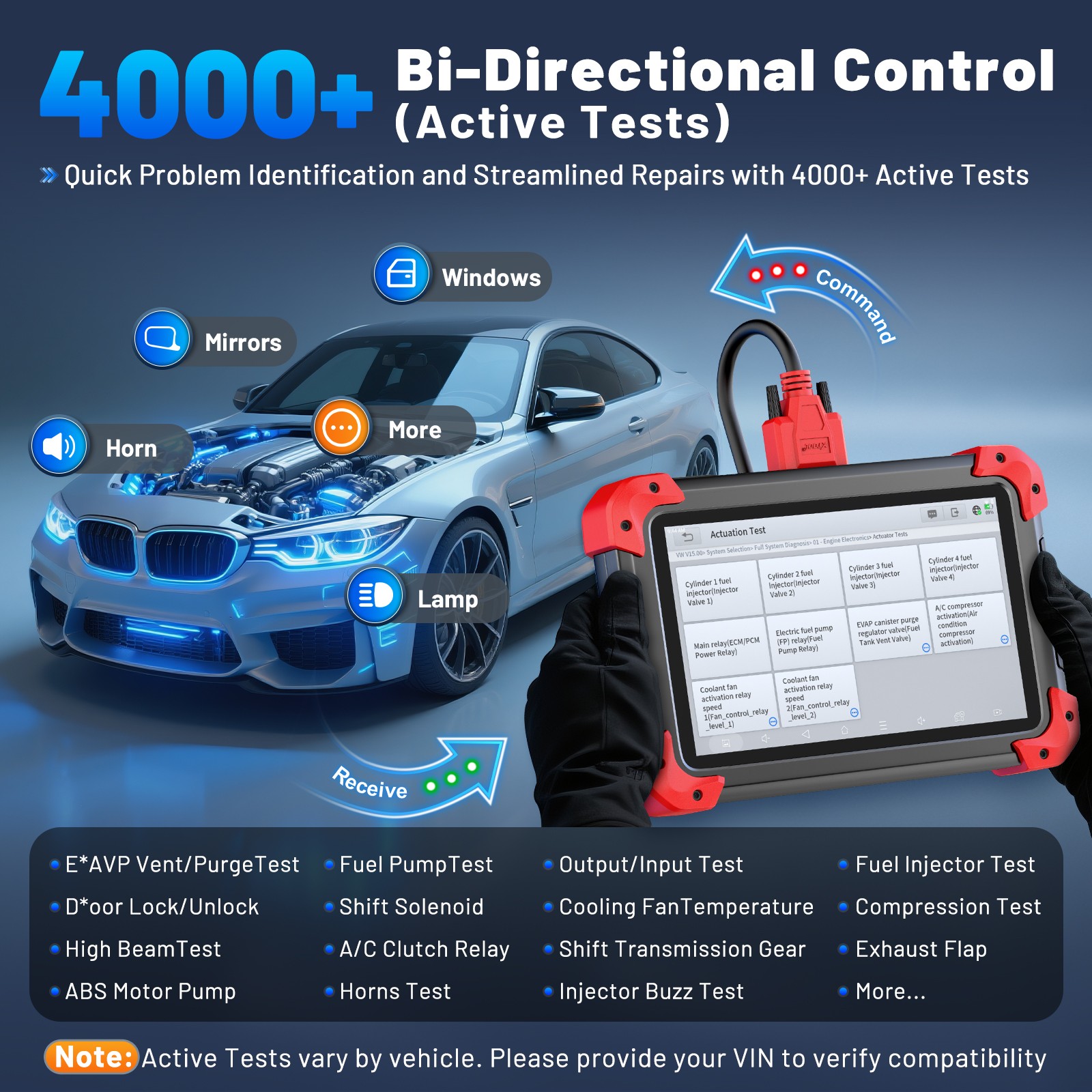 2026 XTOOL D7X V2.0 Diagnostic Tool Full System OBD2 Scanner Key Fob Programming