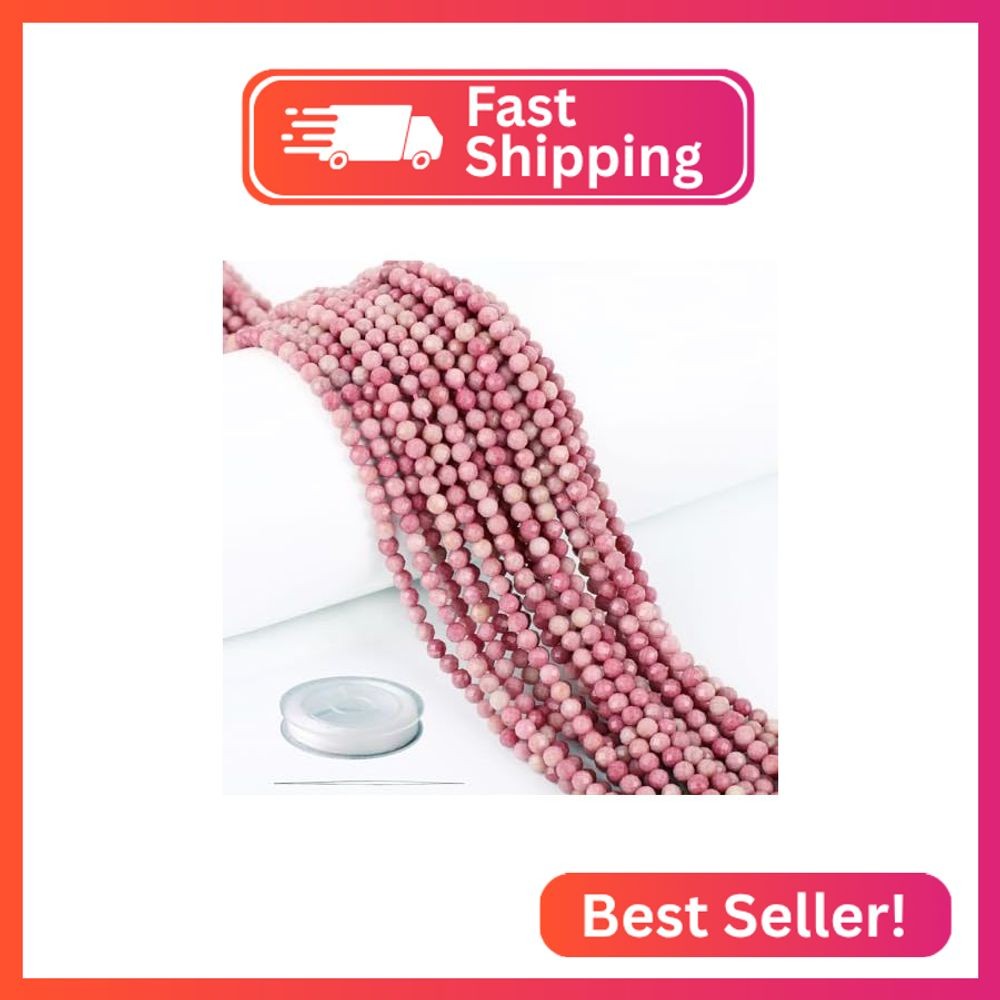 AD Beads Natural Gemstone Diamond-Cut Micro-Faceted 4mm Small Round DIY Necklace