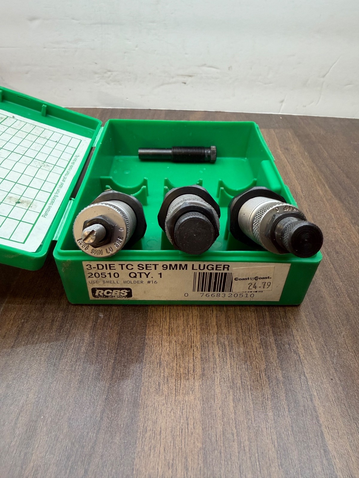 RCBS 9mm Luger Steel Reloading 3 Die Set