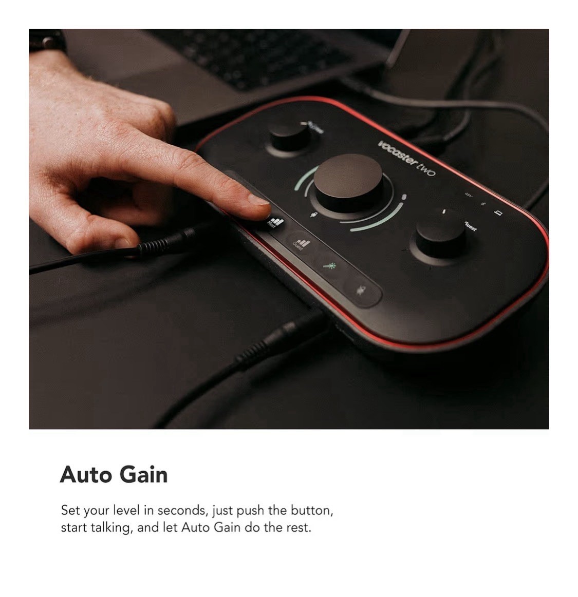 Focusrite Vocaster Two — Podcasting Interface for Recording Host and Guest