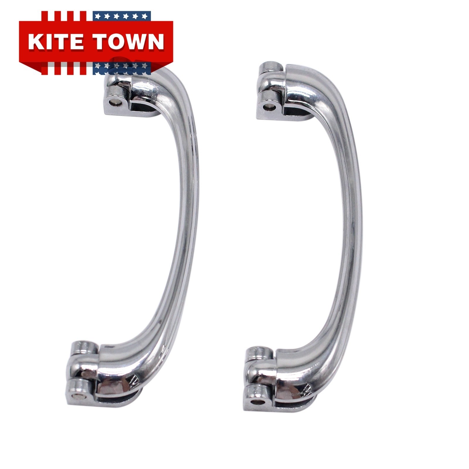 Chrome Interior Door Pull Handle Pair Universal For Classic Cars Tudor