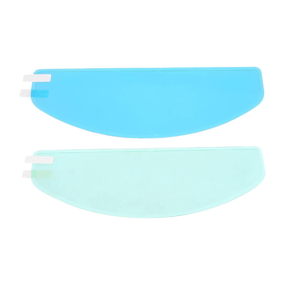 2Pcs 9.65" x 3.46" Rain Proof Anti Fog Film PVC For Motorcycle Helmet Universal