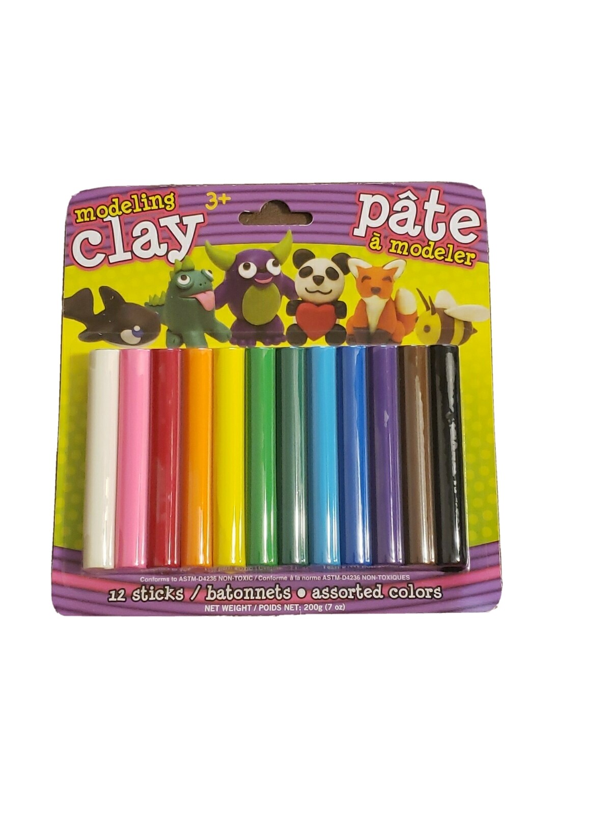 New ! Modeling Clay 12 Sticks Assorted Colors Age 3+