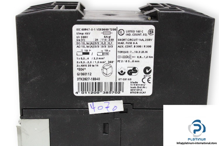 SIEMENS 3TK2827-1BB40 SIRIUS SAFETY RELAY_SIEMENS 3TK28271BB40