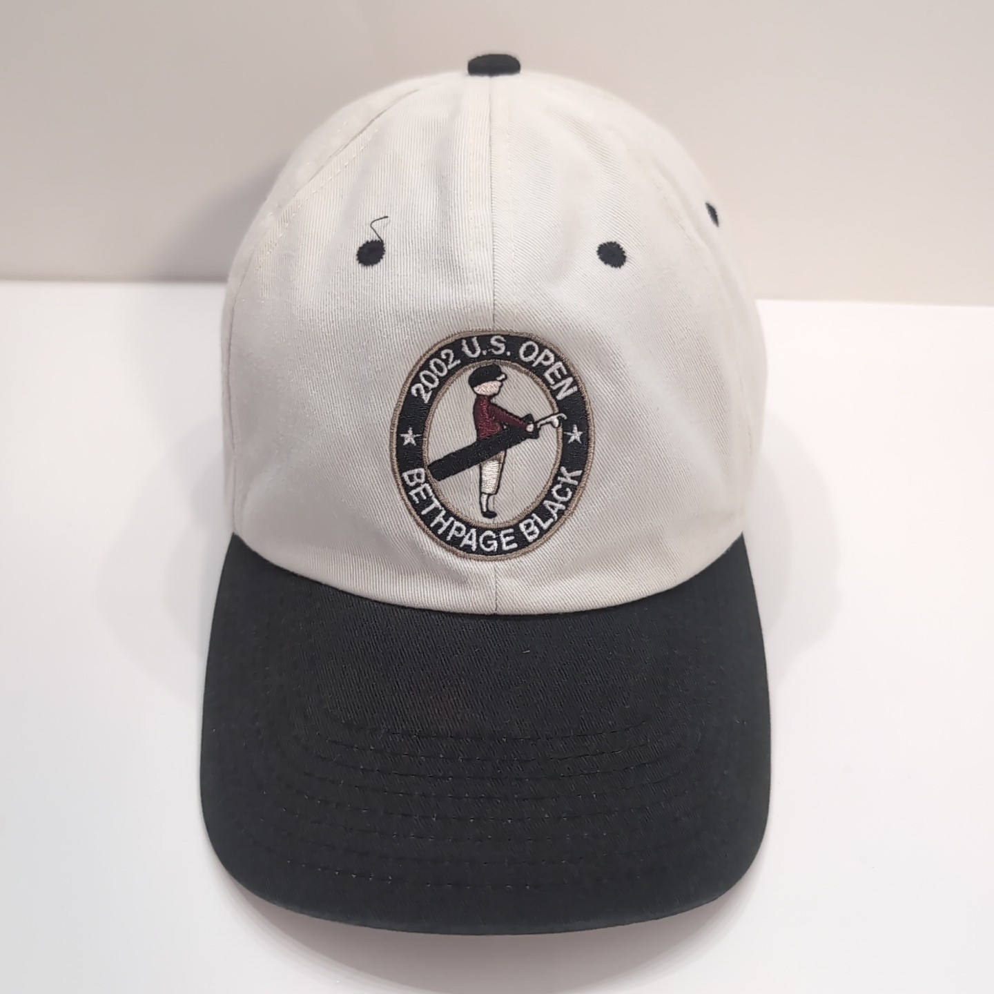 US Open Golf Hat Cap 2002 Bethpage Black Strap Back Khaki USGA Member Hat Ex Con