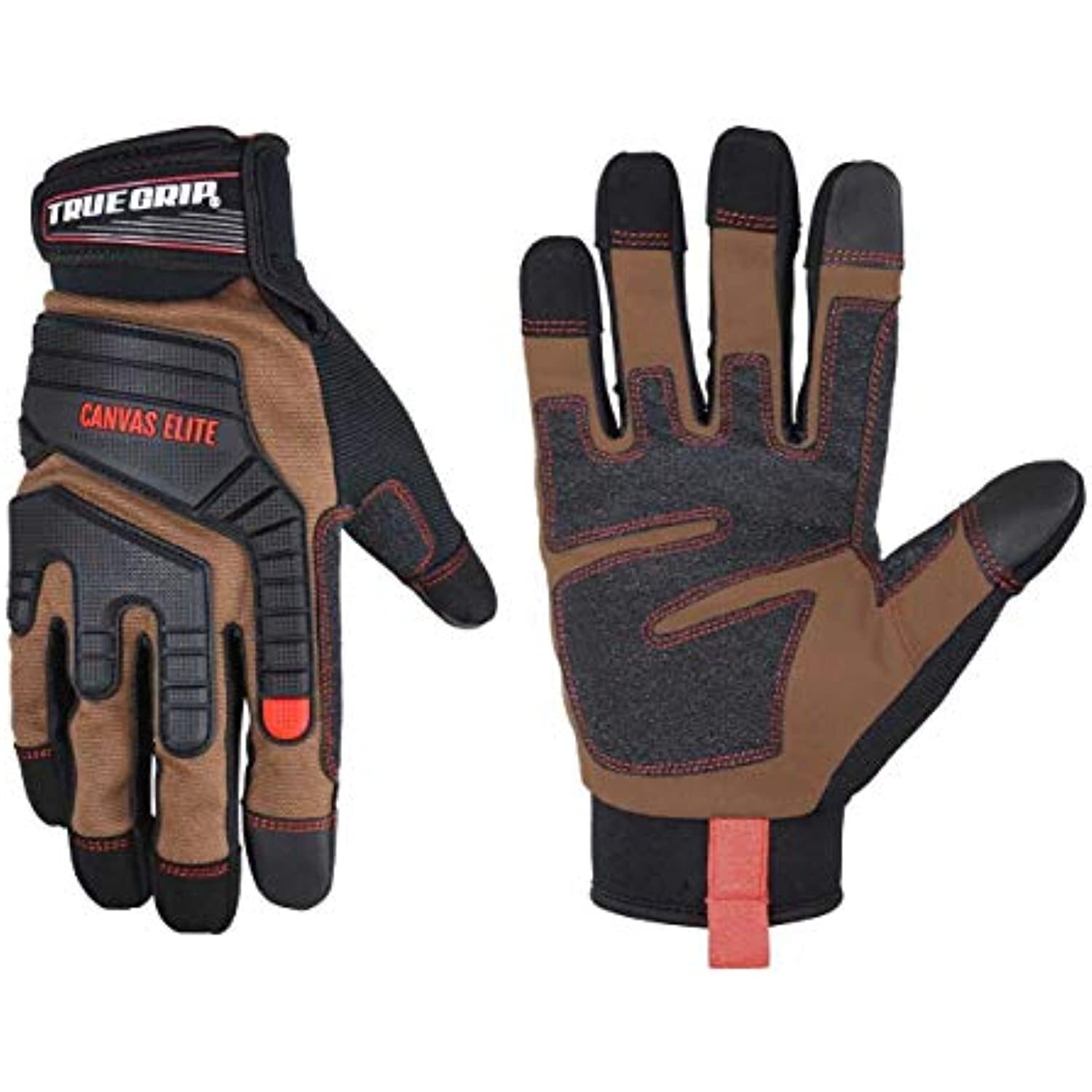 True Grip 98552-23 Duck�Canvas�Elite Work Gloves (Touchscreen), Large