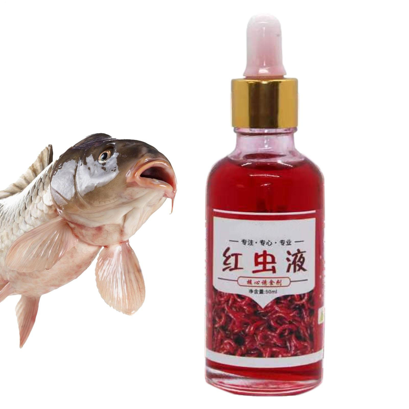 Red Fishing Liquid Red Ink Fishing Red Worm Scent Fish Attractants for Bait 50ml