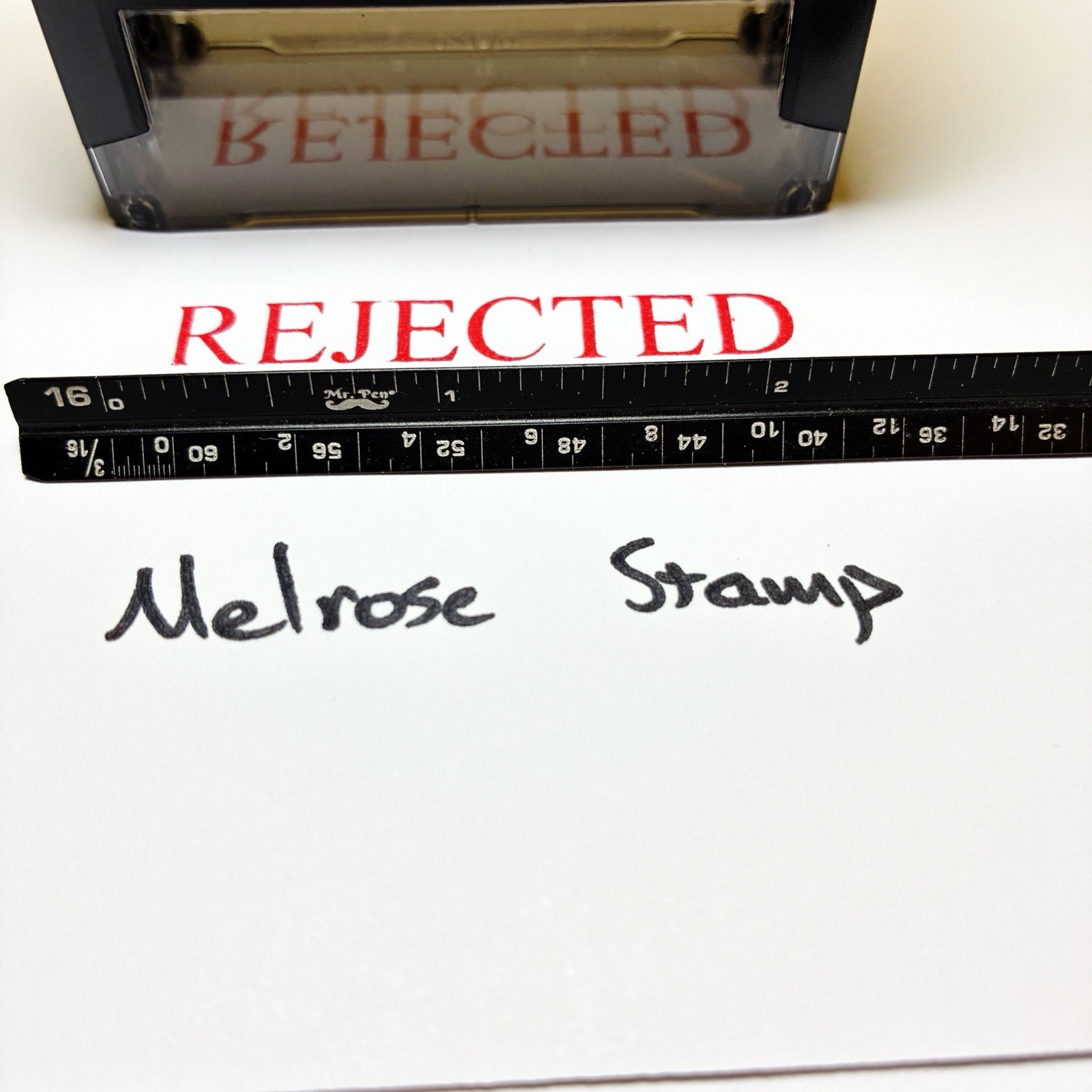 Rejected Rubber Stamp Red Ink Self Inking Ideal 4913
