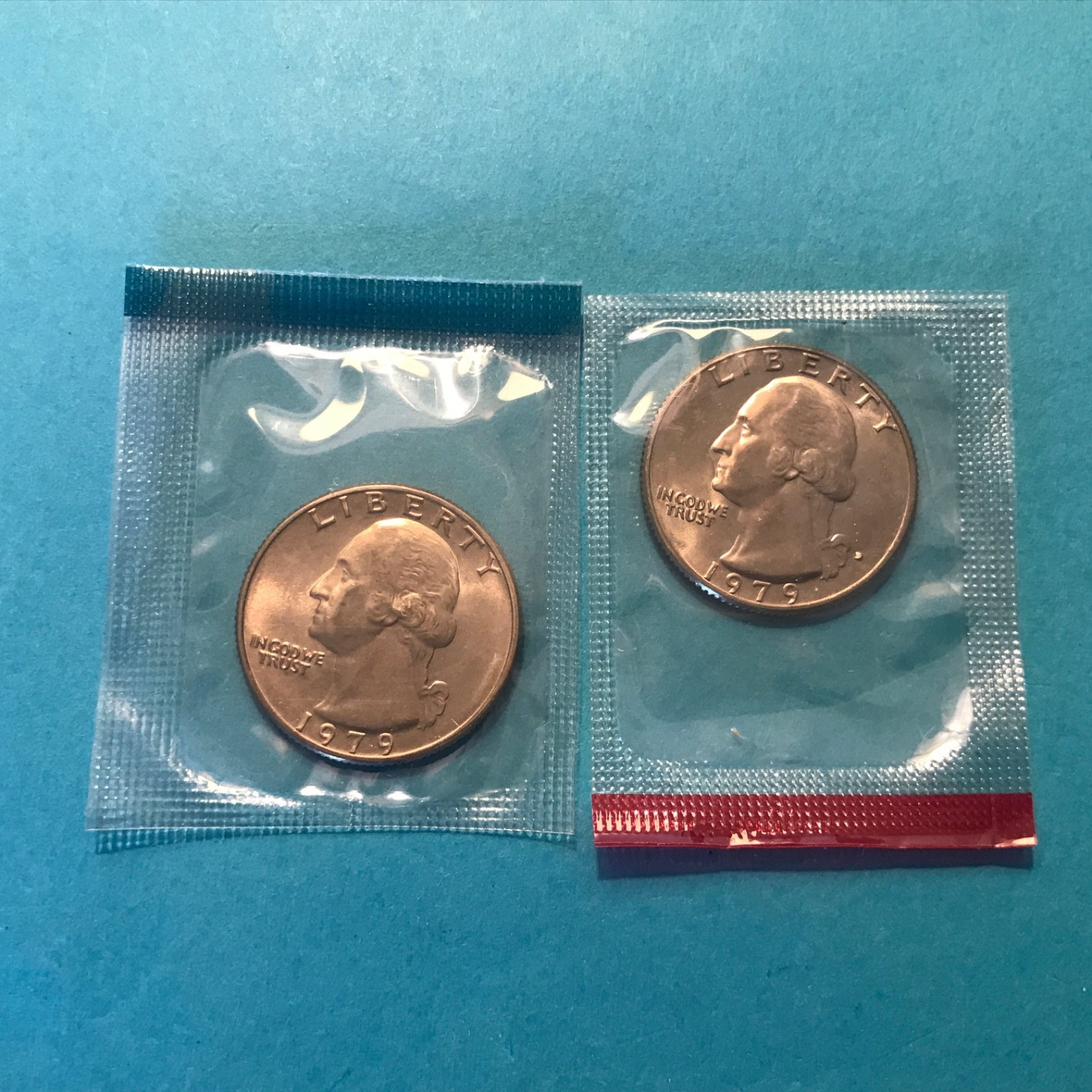 1979 P&D Washington Quarters US Mint Cello Unc  FREE SHIP