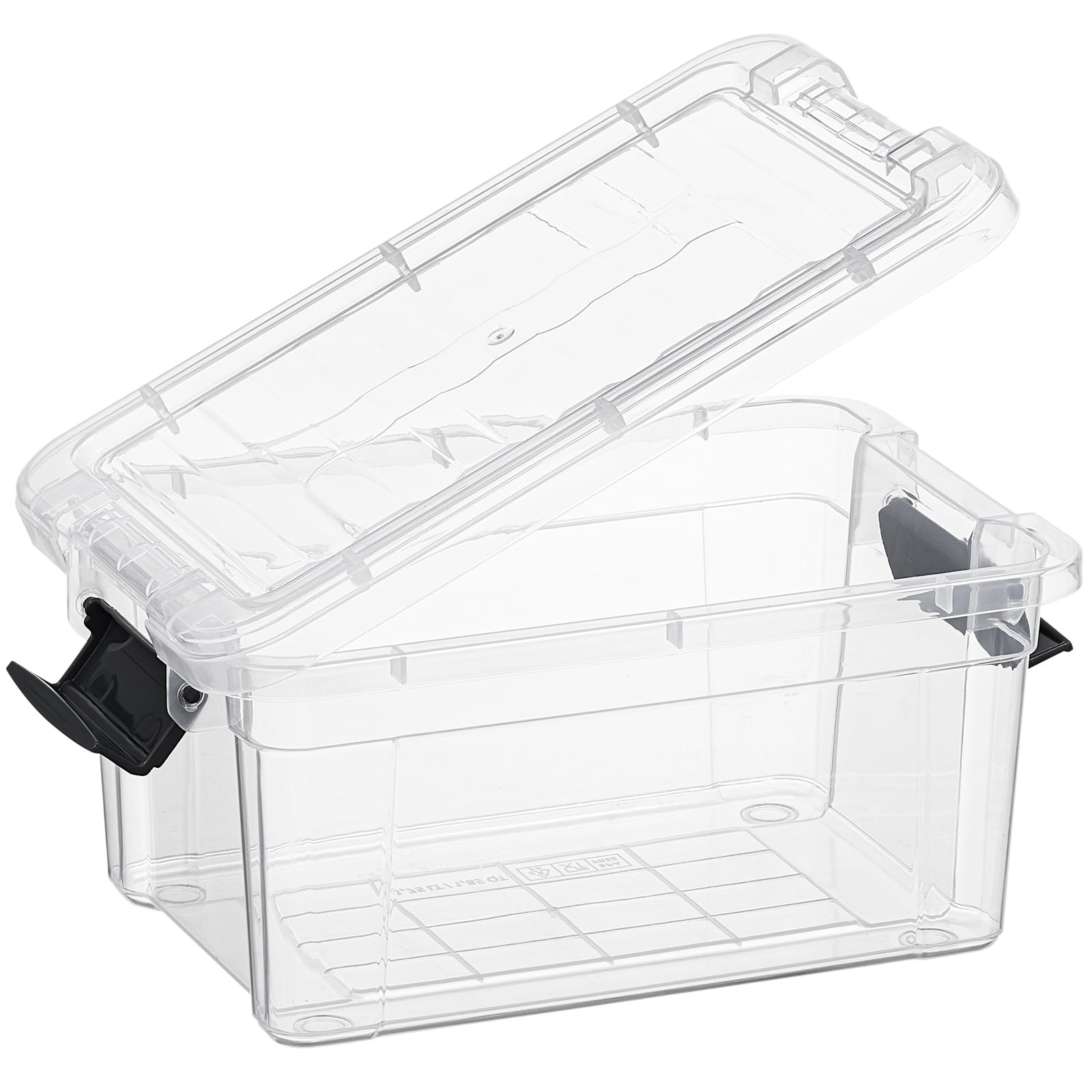 Superio 2 Quart Clear Storage Bin Lightweight Stackable Durable Design