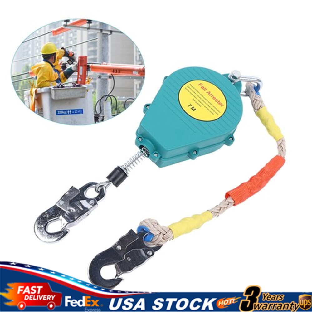 23 ft Fall Arrester Fall Protection Fall Arrestor Tool Self Retracting Lifeline