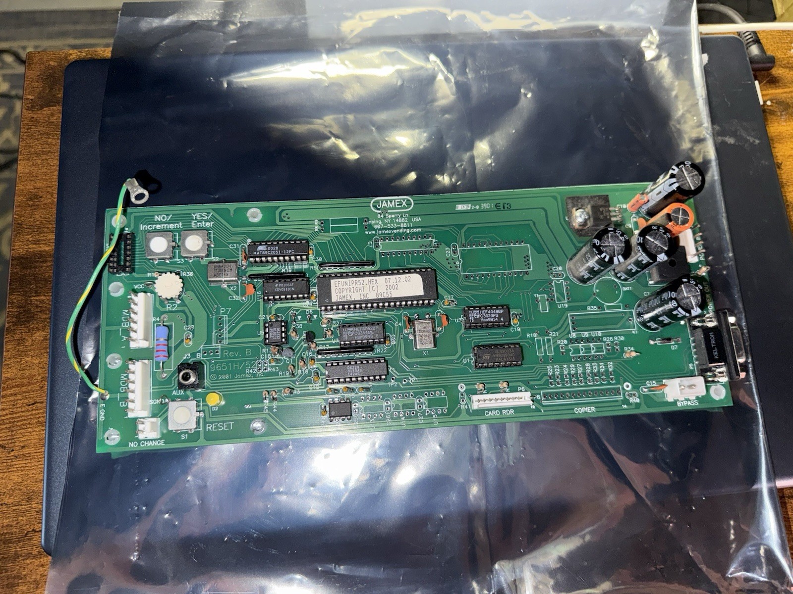 Jamex 9651H/52 Rev E Vending Machine Control Board PCB NOS