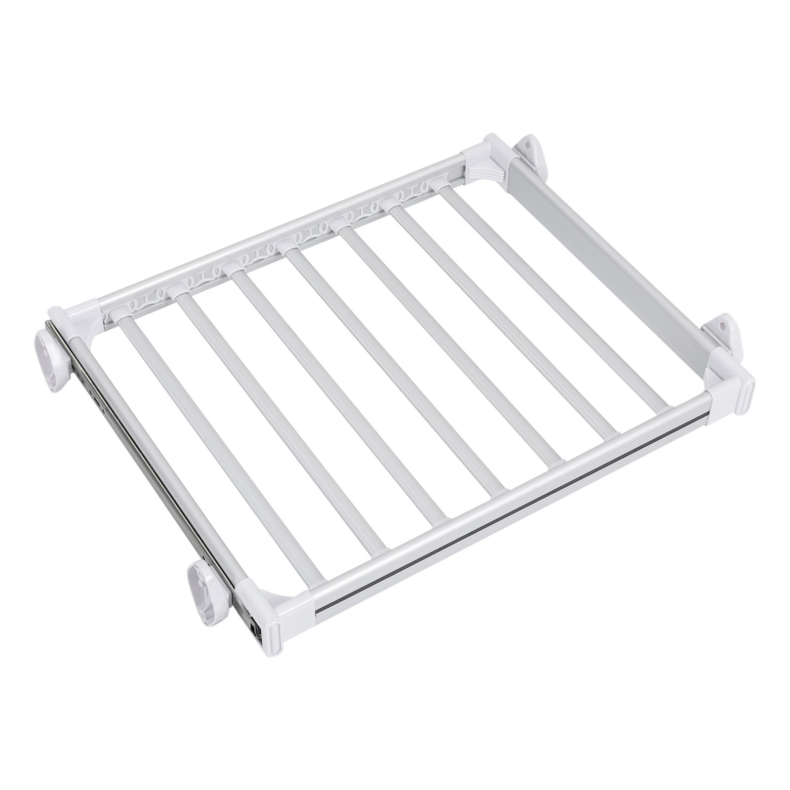 Wall Mount Pull Out Trouser Rack Closet Pants Hanger 11Bars Pants Storage Holder