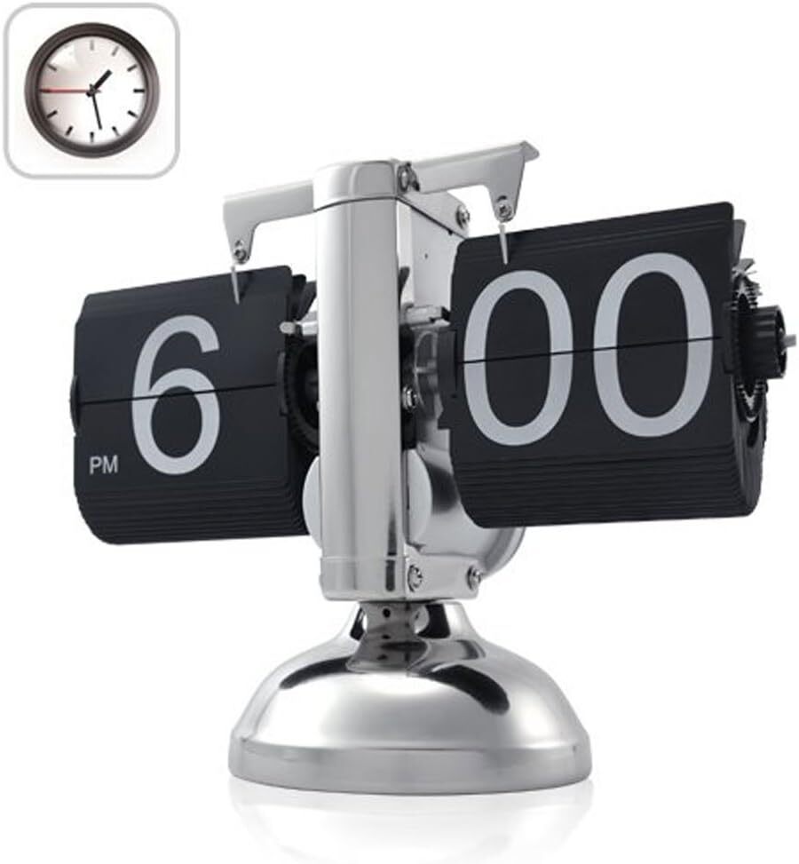 The retro digital flip downward clock