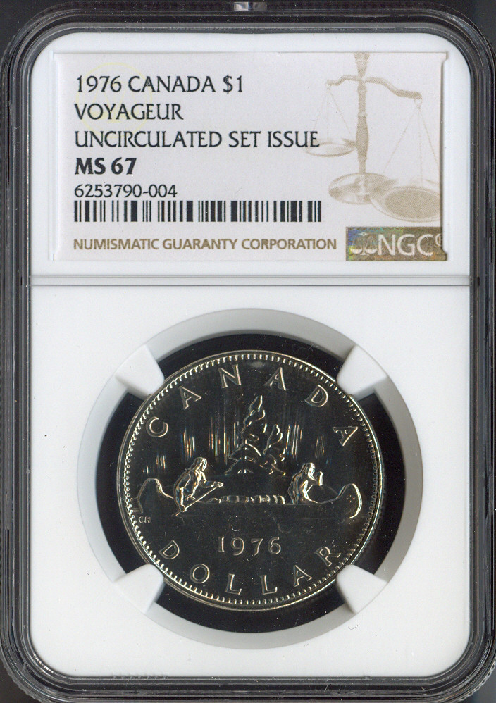 1976 Canada Dollar $1 NGC MS67 Voyageur UNC SET - Quality