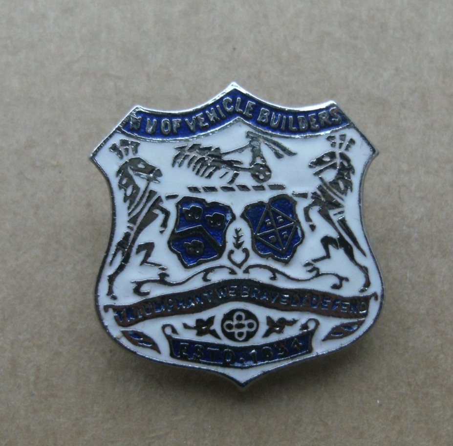 Trade Union Badge - National Union Of Vehicle Builders (Shop Ref A2.2)