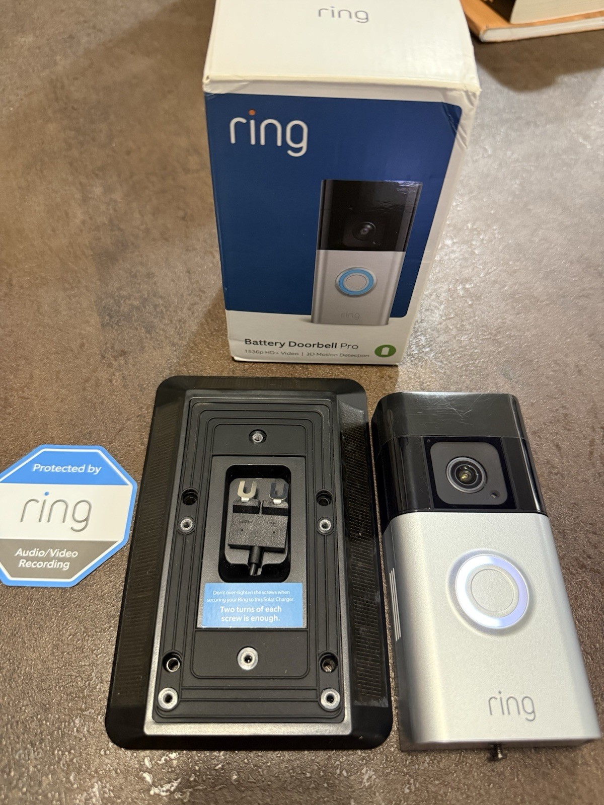 Ring Battery Doorbell Pro Video Doorbell 3D Motion Wi-Fi with solar power